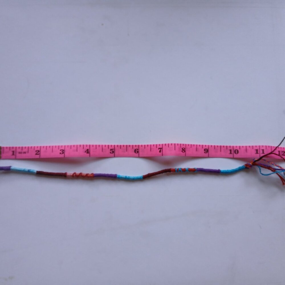Colorful hand-made hair wrap / light pull / bookmark